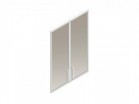 Комплект дверей Пр.ДШ-2СТ тонированное стекло в алюминиевой рамке - u-office.su