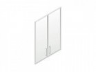 Комплект дверей Пр.ДШ-2СБА прозрачное стекло в алюминиевой рамке - u-office.su