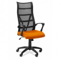 Кресло Топ  черный/оранжевый - u-office.su