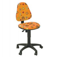 Кресло детское KD-4/OR оранжевый божьи коровки  - u-office.su