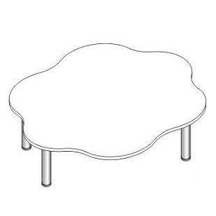 Стол фигурный СДРф-12 - ООО "Урал-офис" продажа офисной и металлической мебели, офисных кресел, металлических кроватей в Екатеринбурге u-office.su