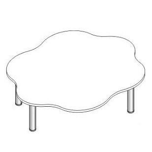 Стол фигурный СДРф-12 - ООО "Урал-офис" продажа офисной и металлической  мебели, офисных кресел, металлических кроватей в Екатеринбурге u-office.su