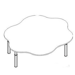 Стол фигурный СДРф-14 - ООО "Урал-офис" продажа офисной и металлической  мебели, офисных кресел, металлических кроватей в Екатеринбурге u-office.su