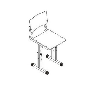 Стул ученический СР №5-7  (Н=420-500) регулируемый - ООО "Урал-офис" продажа офисной и металлической  мебели, офисных кресел, металлических кроватей в Екатеринбурге u-office.su