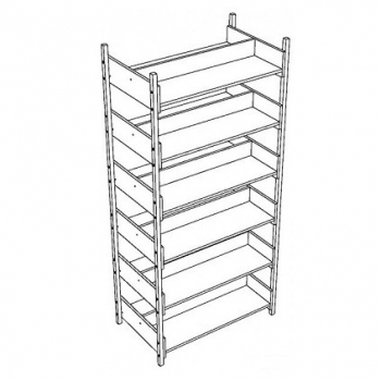 Стеллаж Лц.СТ-2 - ООО "Урал-офис" продажа офисной и металлической  мебели, офисных кресел, металлических кроватей в Екатеринбурге u-office.su
